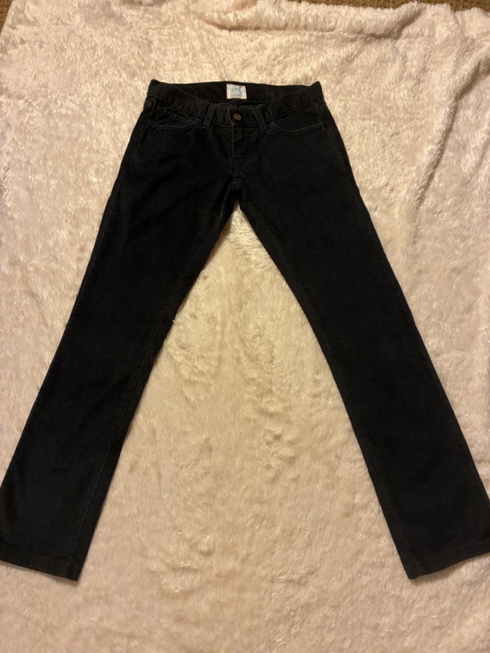 Levi's Women's Dark Gray Straight Corduroy Pants